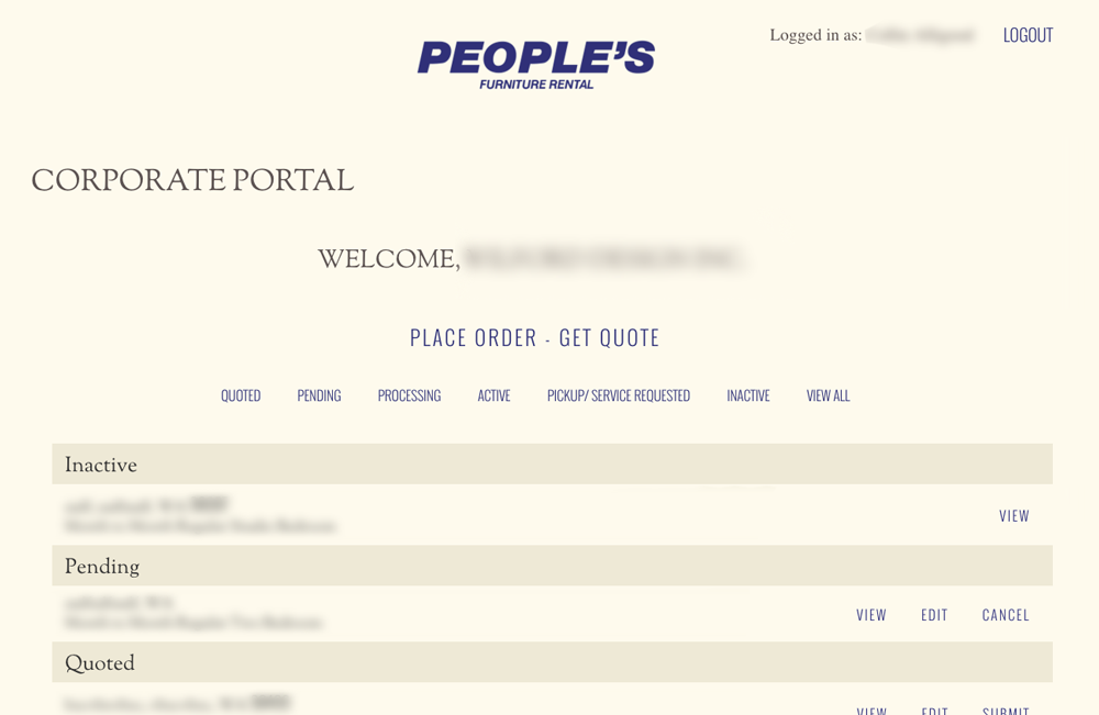 People's Furniture Corporate Portal